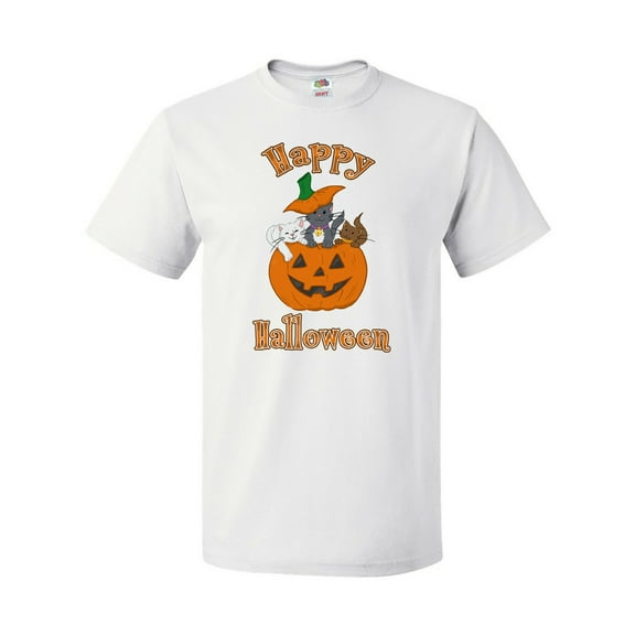 Inktastic Happy Halloween Kittens in Pumpkin T-Shirt