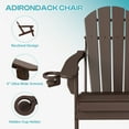 thumbnail image 4 of FODINGHILL Outdoor Folding Adirondack Chair set of 2, HDPE All Weather Patio Chair with Cup Holder for Deck Backyard Garden, BrownWood, 4 of 10