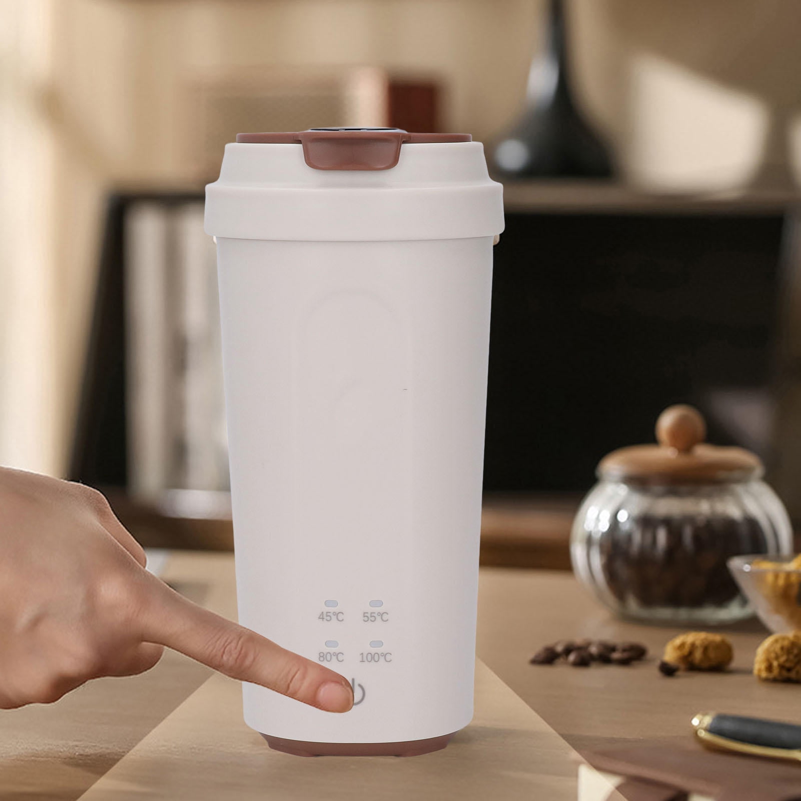 BOKYAN Portable 500ml Electric Kettle 300W – USB‑Powered, 45℃/55℃ Heat‑Preserve, Stainless Steel, Travel‑Ready Baby Formula Heater