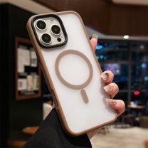 ELEHOLD Magnetic Case for iPhone 16 Pro Max,Translucent Matte Frosted Case Slim Lightweight Skin-Friendly Shockproof Protective Case Compatible with MagSafe for iPhone 16 Pro Max,Bronze