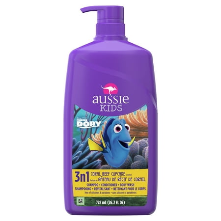 Aussie Kids Coral Reef 3in1 Shampoo, Conditioner, Body Wash, 26.2 oz