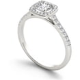thumbnail image 2 of 1 Carat T.W. Diamond Single Halo 14kt White Gold Engagement Ring, 2 of 2