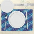 thumbnail image 3 of Ambesonne Navy Blue Place Mats Set of 4, Polka Dots Stripes, Standard Size, Purple Blue, 3 of 6