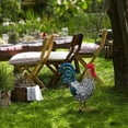 thumbnail image 6 of 15" Red Metal Rooster Statue - Rustic Chicken Garden Sculpture for Outdoor Decor, Weatherproof Yard Art for Patio, Porch & Spring Lawn Ornaments, 6 of 6