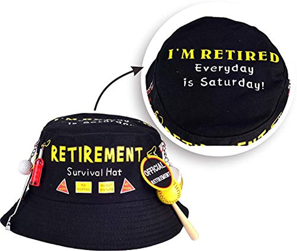 happy retirement celebration bucket hat 