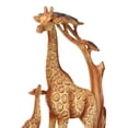 thumbnail image 6 of Safari Savannah Giraffe Family In Scenic Forest Faux Wooden Cutout Figurine, 6 of 9