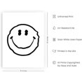thumbnail image 2 of HAUS AND HUES Smiley Face Posters White Wavy Smiley Cool Posters for Room Aesthetic Dope Paintings Edgy Poster Black and White Prints Wall Art Aesthetic, Trendy Wall Art UNFRAMED 12” x 16”, 2 of 5