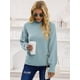 thumbnail image 3 of Jersey de punto elegante de invierno con cuello alto para mujer, 3 of 5