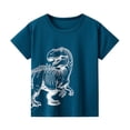 thumbnail image 4 of ITSAME Boys T-Shirts 4-Pack, Fashion Print Crewneck Short Sleeve Summer Loose Casual Tops Black Size 4-5, 4 of 9