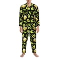 thumbnail image 3 of Balery Avocado Toast Pijama para Hombre de Dos Piezas con Manga Larga, Conjunto de Dormir y Descanso Suave con Bolsillos-X-Large, 3 of 6