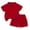 00-Red210, variant on Lullu Infant Boys Summer Outfits Casual Solid Short Sleeve Shirt Shorts Set, 2-Piece