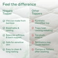 thumbnail image 7 of Fusion Soft Twin Size Mattress Topper - Viscose Made from Bamboo Pillow Top Mattress Pad for Back Pain Relief - Naturally Cooling for Hot Sleepers, Green, 7 of 7