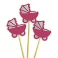 thumbnail image 2 of Darling Souvenir, Baby Pram Baby Shower Cupcake Toppers, Dessert Decorations - Pack Of 20, 2 of 3
