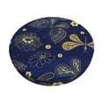 thumbnail image 6 of Uemuo Vintage Golden Butterfly Pattern Round Bar Stool Seat Covers Washable Stool Cushion Slipcover Elastic Bar Chair Covers-12 inch, 6 of 7