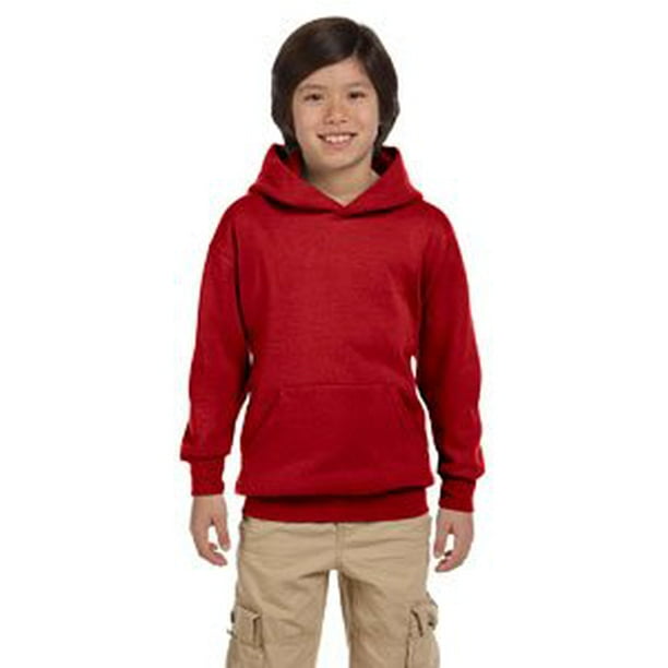 Hanes ComfortBlend EcoSmart Youth Pullover Hoodie, S, Pale Pink