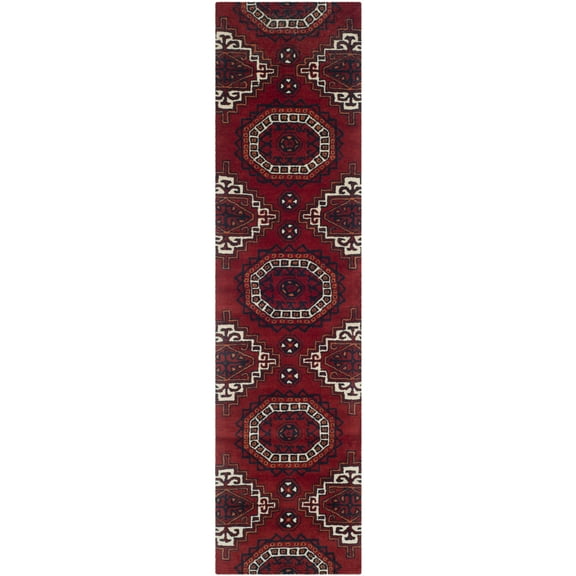 SAFAVIEH Wyndham Winifred Floral Wool Runner Rug, Red, 2'3" x 9'