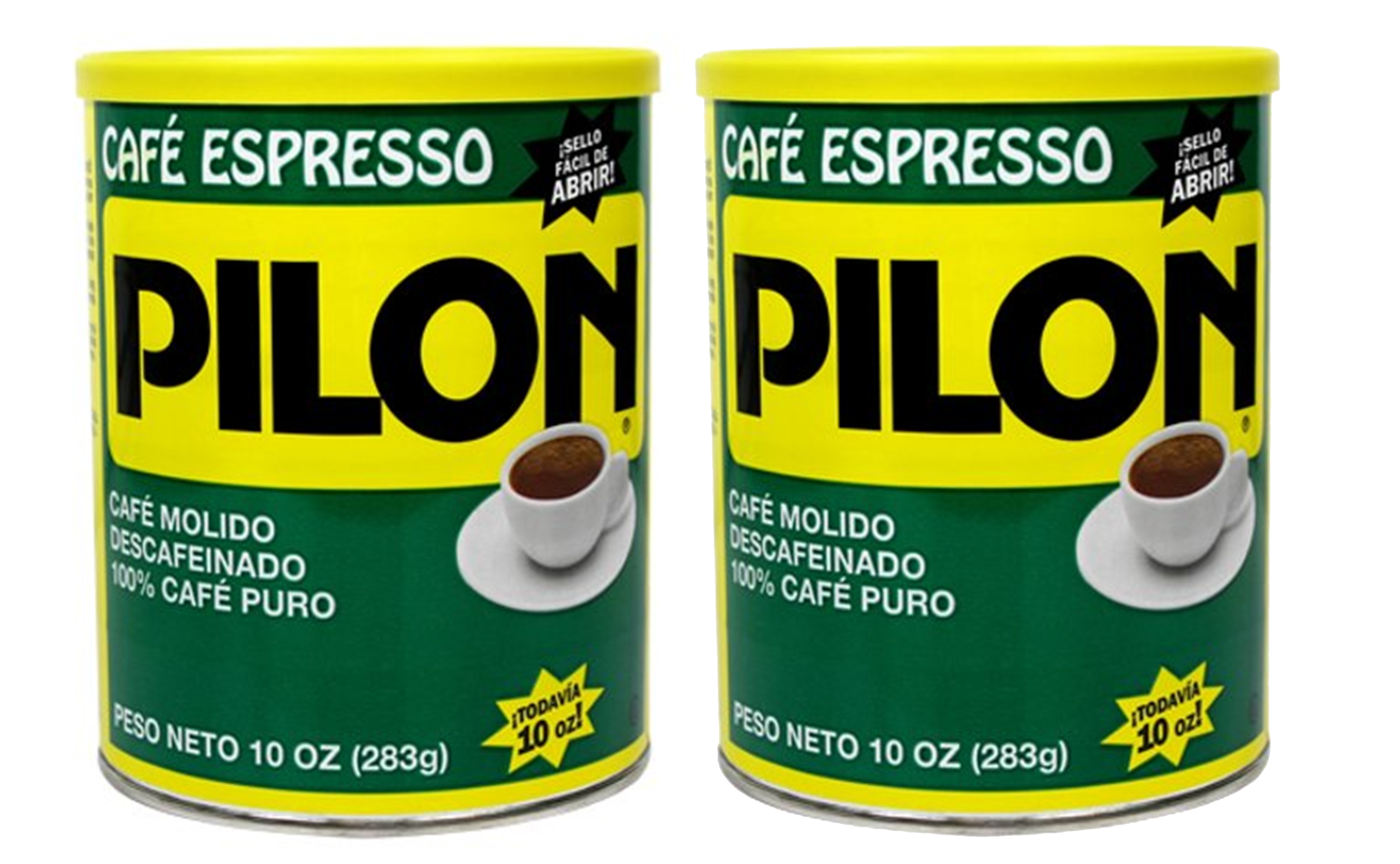 Pilon Cafe Decaf Espresso Coffee Can, 10 Oz (Pack of 2