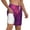 White, variant on Mens Colorful Polygon Frequency Polygon 2 in 1 Quick Dry Swim Trunks with Compression Liner Beach Shorts