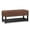 Brown, variant on Simpli Home Lomond 43" Wd. Storage Ottoman Bench in Distressed Saddle Brown Faux Leather