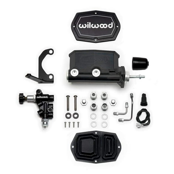 Wilwood 261-15659-BK Compact Tandem M/C w/RH Brkt and Valve