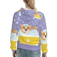 thumbnail image 7 of Sikiie Corgi Washing in Bathtub Women's Casual Hoodies Long Sleeve Lightweight Pullover Tops Loose Sweatshirt-Large, 7 of 7