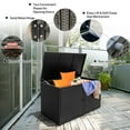 thumbnail image 6 of Costway 88 Gallon Garden Patio Rattan Storage Container Box Bin Shelf Black, 6 of 8