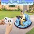thumbnail image 4 of KORIMEFA 12V Bumper Car for Kids Toddler 1-6 Years with Remote Control Bluetooth Music 3 Speeds DIY License Plate Electric Ride on Toys(Blue), 4 of 11