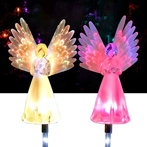 Solar Angel Lights Outdoor Qualife Garden Gifts For Housewarming Mom Women Powered Decorative Light Yard Patio Cemetery Grave Decorations 2 Pack Com Solar Angel Lights Outdoor Qualife, Angel Outdoor Solar Lights