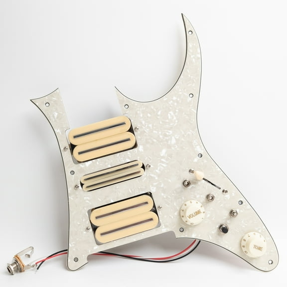 HSH Guitar Prewired Loaded Pickguard, with Alnico 5 Single Coil and Humbuckers Pickups, Coil Splitting, for Ibanez RG Electric Guitar