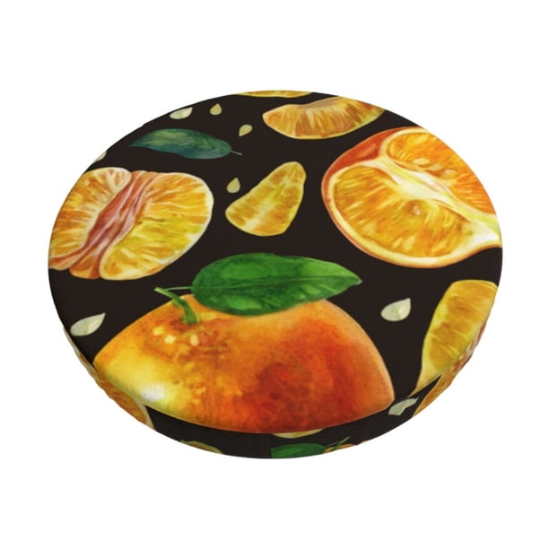 Balery Tangerine Fundas de asiento para taburete de bar redondo de tela de terciopelo ajustables que protegen de arañazos y manchas para sillas de 14 a 17 pulgadas.-13 inch