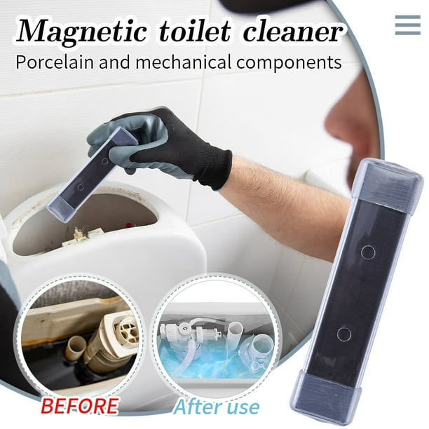 SCZ-Palo de limpieza con tira magnética para inodoro, herramienta para piscina de dormitorio doméstico, tira de limpieza magnética larga para eliminación de manchas