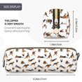 thumbnail image 4 of Ratiio German Shepherd Dog Pattern Leather Pencil Case, Pencil Pouch with Durable Zipper, Compact and Stylish Organizer for Stationery, Art Supplies, Travel Essentials, 4 of 8