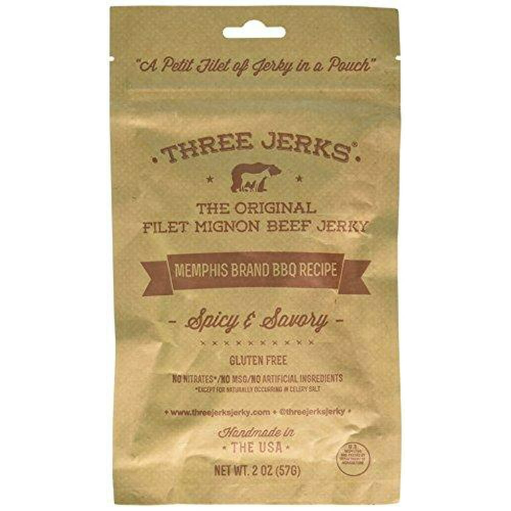 Three Jerks Filet Mignon Beef Jerky Premium Natural Gourmet Memphis