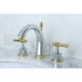 thumbnail image 2 of Kingston Brass Milano Two Handle 8" to 16" Widespread Lavatory Faucet with Brass Pop-up, 2 of 5