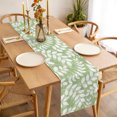 thumbnail image 4 of Olive Green Leaves Table Runner Farmhouse Botanical Branch Vintage Boho Tablerunners 13 x 60 Inch, Table Decorations Tabletop Scarf for Summer Gathering Holiday Farmhouse Kitchen Dining Decor, 4 of 8