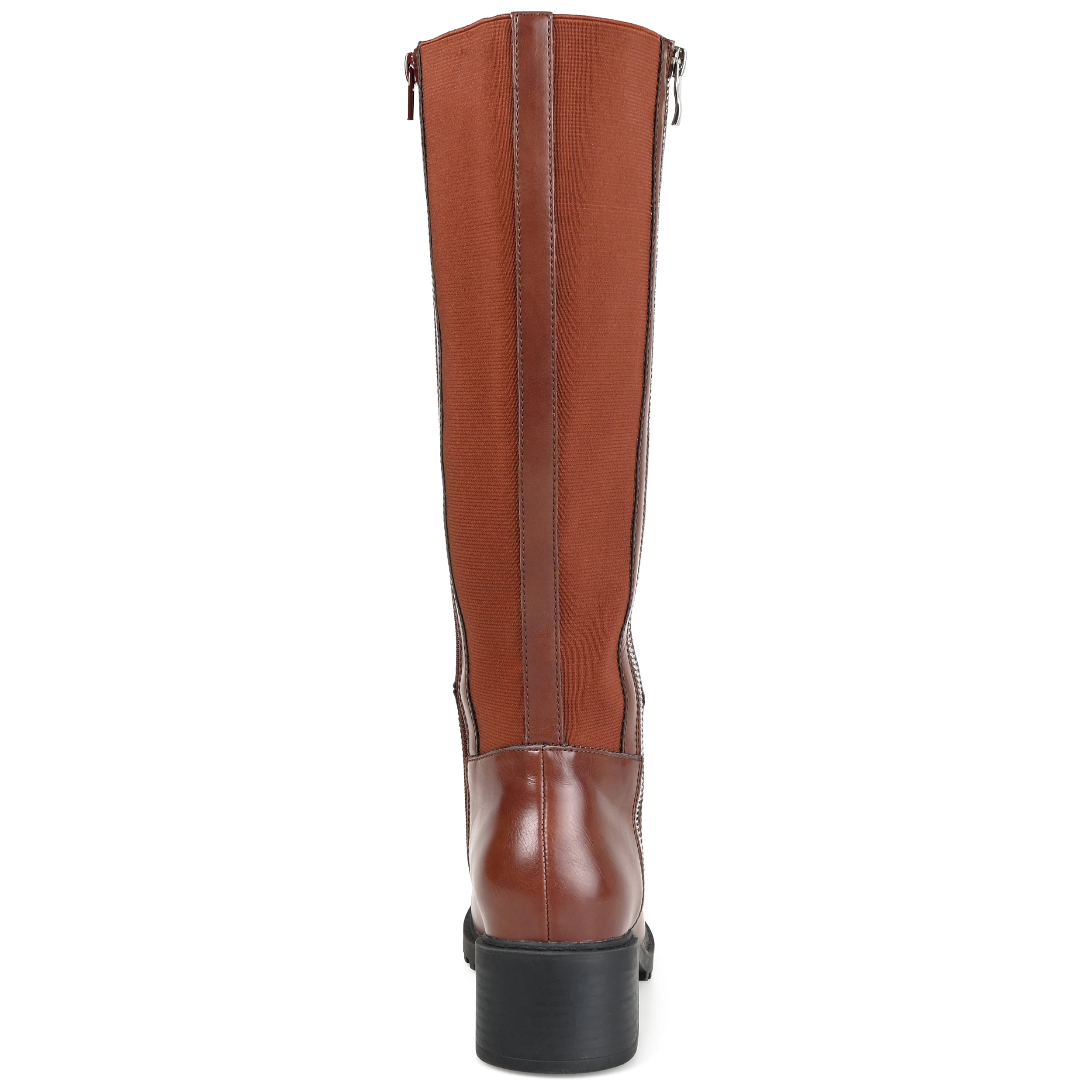 Journee Womens Morgaan Wide Calf Stacked Heel Knee High Boots