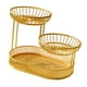 thumbnail image 5 of Cesta de frutas de 3 capas con malla metálica, soporte multifuncional para servir frutas. oro, 5 of 9