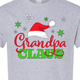 thumbnail image 4 of Inktastic Grandpa Claus with Christmas Santa Hat and Snowflakes T-Shirt, 4 of 5