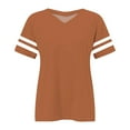 thumbnail image 4 of Sweet Home Farm V Neck T Shirts for Women Plus Size Short Sleeve Tops Casual Summer Tshirts Loose Fit Tee Short Sleeve Shirts for Women Orange, 4 of 4