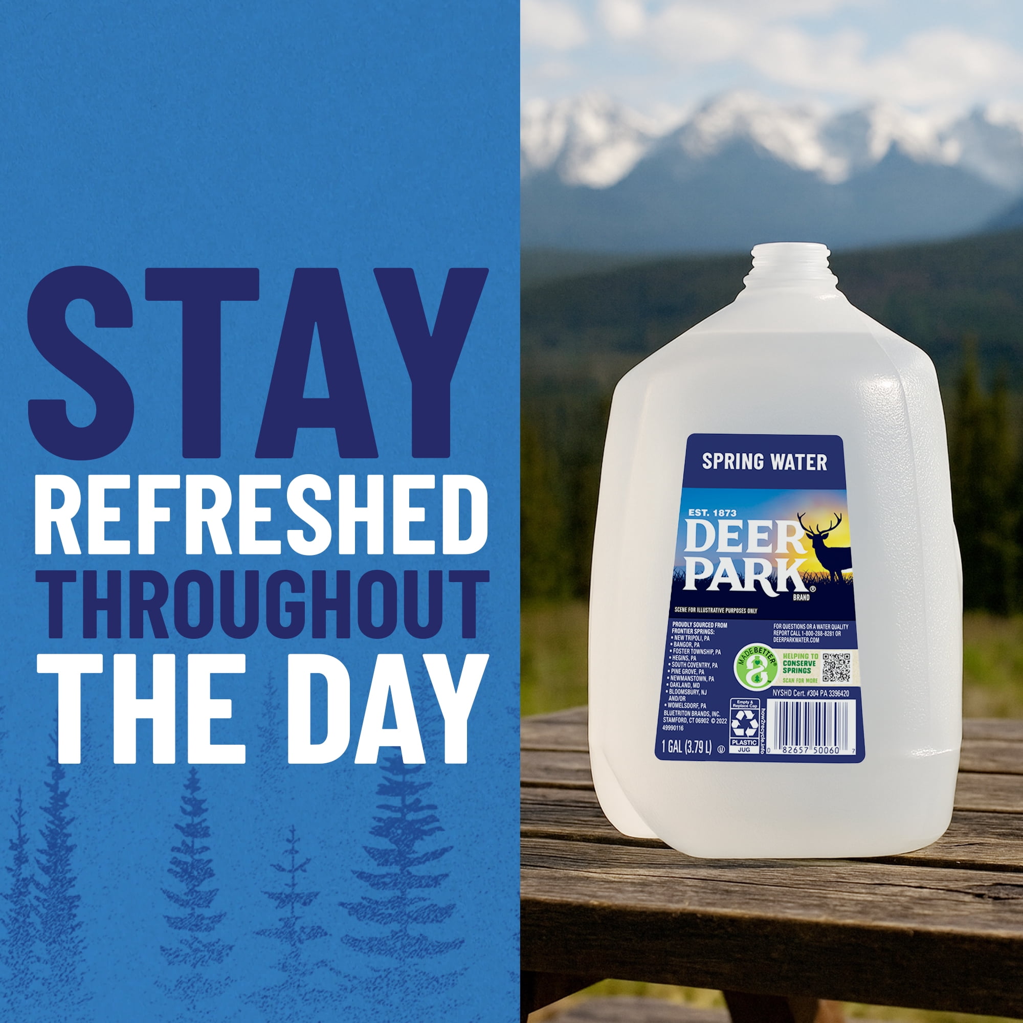 Deer Park Spring Water, 1 gal, Single Plastic Jug