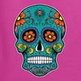 thumbnail image 5 of Wild Bobby Day Of The Dead Sugar Skull Pop Culture Unisex Crewneck Graphic Sweatshirt, Fuschia, Small, 5 of 5