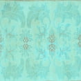 thumbnail image 1 of Ahgly Company Indoor Square Abstract Light Blue Modern Area Rugs, 5' Square, 1 of 4