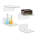 thumbnail image 5 of YAOMOBB Acrylic Shelf L Shaped Acrylic Floating Shelf 4Pcs Wall Mounted Rack Strong Load Bearing Smooth Edge Easy to Install Clear Display Shelf, 5 of 5