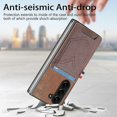 thumbnail image 5 of Leather Wallet Case Compatible Samsung Galaxy Z Fold 5 With Card Holder Card Slot Z Fold 5 Cover For Men, 5 of 5