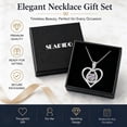 thumbnail image 6 of Dainty 925 Sterling Silver June Birthstone Necklace for Women, Rose Flower Heart Pendant Jewelry, Birthday Gifts for Mom/Wife/Girlfriend, 6 of 6