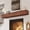 Walnut, variant on 66 Inch Floating Fireplace Mantel Shelf, Handcrafted Solid Pine Wood Mantel with Invisible Heavy Duty Brackets, American Brown Wall Mounted Shelf for Over Fireplace Décor