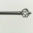 thumbnail image 7 of EXCLUSIVE HOME Torch 1" Curtain Rod and Coordinating Finial Set, Gunmetal, Adjustable 36"-72", 7 of 7