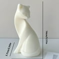thumbnail image 3 of Elegant Resin Cat Figurine Sculpture Modern Desktop Decoration Unique Home Bookshelf Ornament for Cat Lovers, 3 of 8
