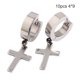 thumbnail image 5 of 5 pares de pendientes cruzados, ligeros, fáciles de llevar, estilo coreano, pendientes de gota, Clip para oreja, fiestas de Navidad, Día de San Ropa, zapatos y accesorios Miscelánea Tipo 10 Sonducket AP009692-10B, 5 of 6