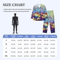 thumbnail image 4 of Naloa Spring Flower Seasonal Men’s Pajamas Set - Long Sleeve Button Down Sleep Shirt and Pajama Bottoms Sleepwear Set-Large, 4 of 7